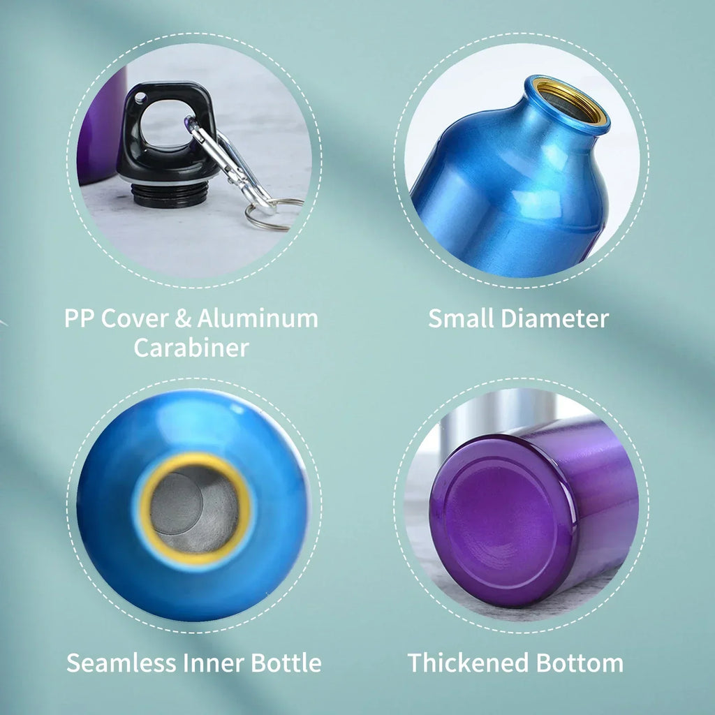500/750mL Aluminum Outdoor Bike Sports Water Bottle Drinking Kettle Drinking Cup Leakproof Water Jug for Travel Running Camping Oasis Select