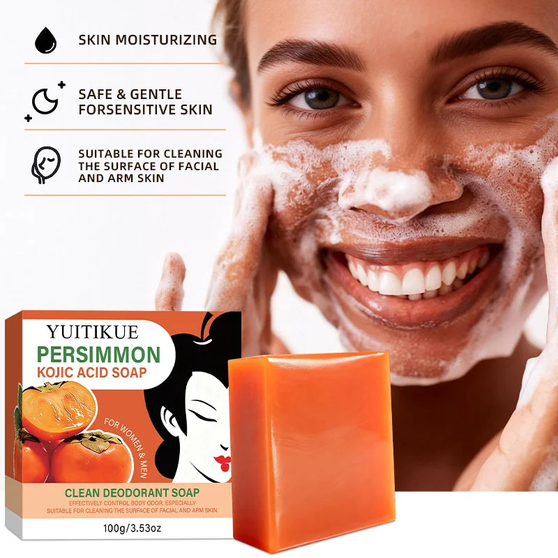 YUITIKUE Kojic Acid Deodorant Soap – Persimmon & Collagen 100g