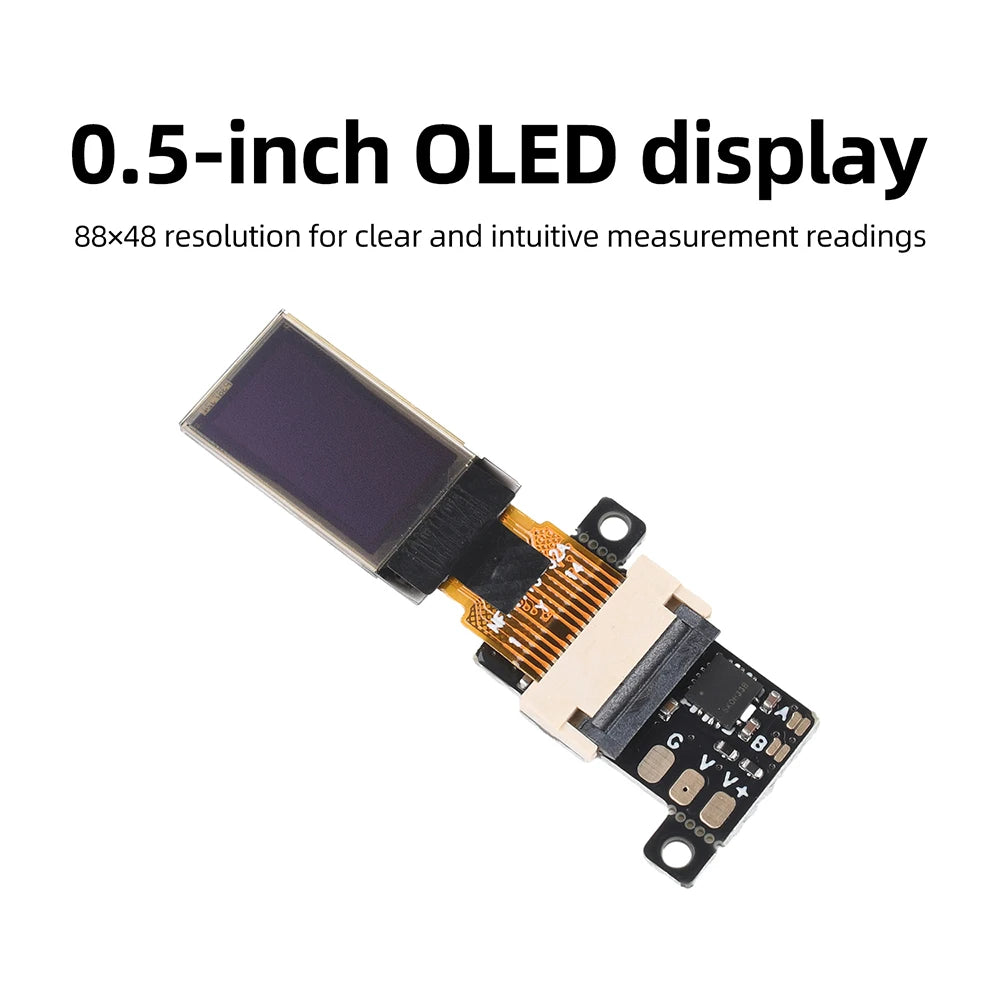 Ultra Thin Mini OLED Digital Voltmeter DC 0-30V 0.5 Inch OLED Display 12Bit ADC High Precision Voltage Meter 5Hz/10Hz Adjustable Oasis Select
