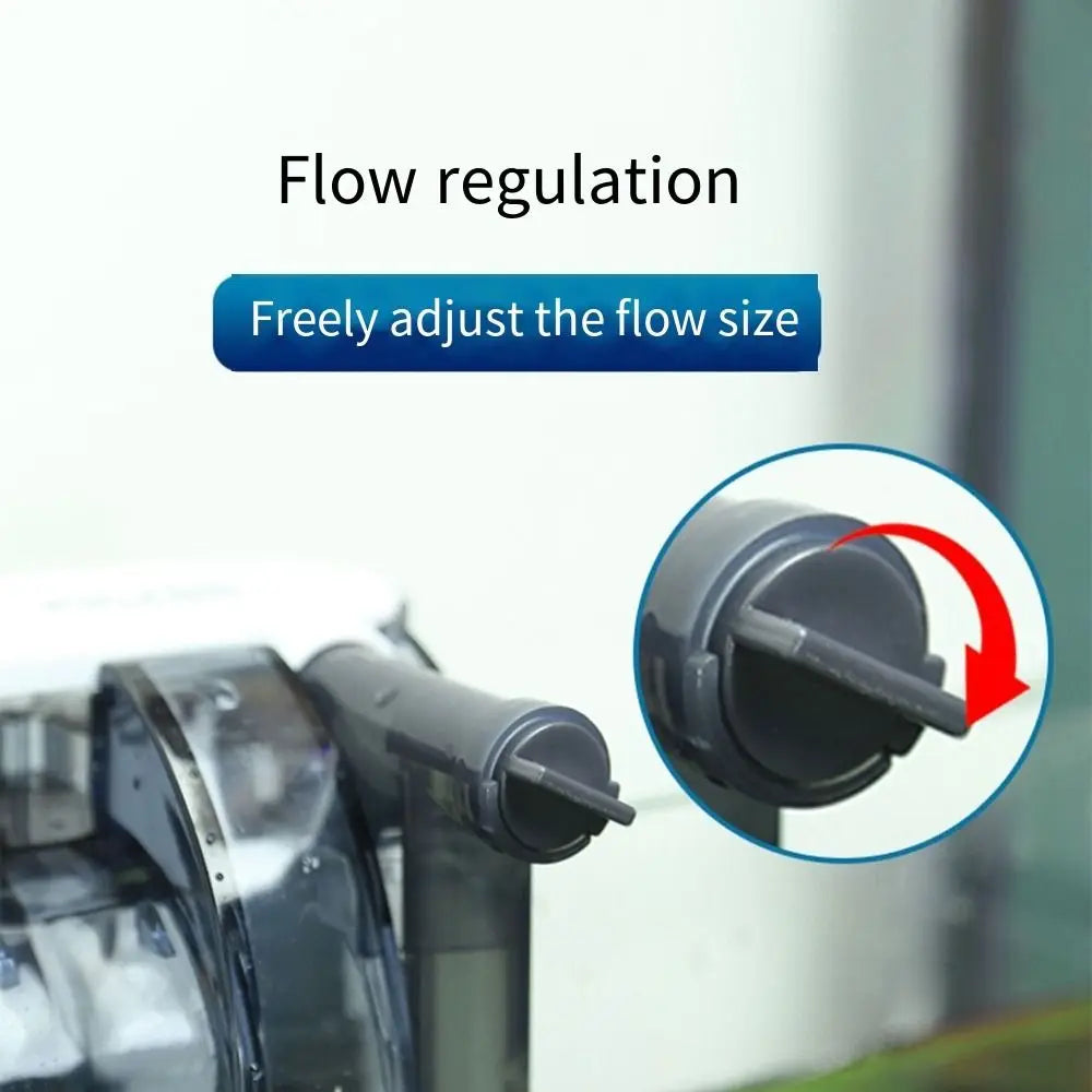 Slim HOB Aquarium Filter | Quiet Adjustable Flow Fish Tank
