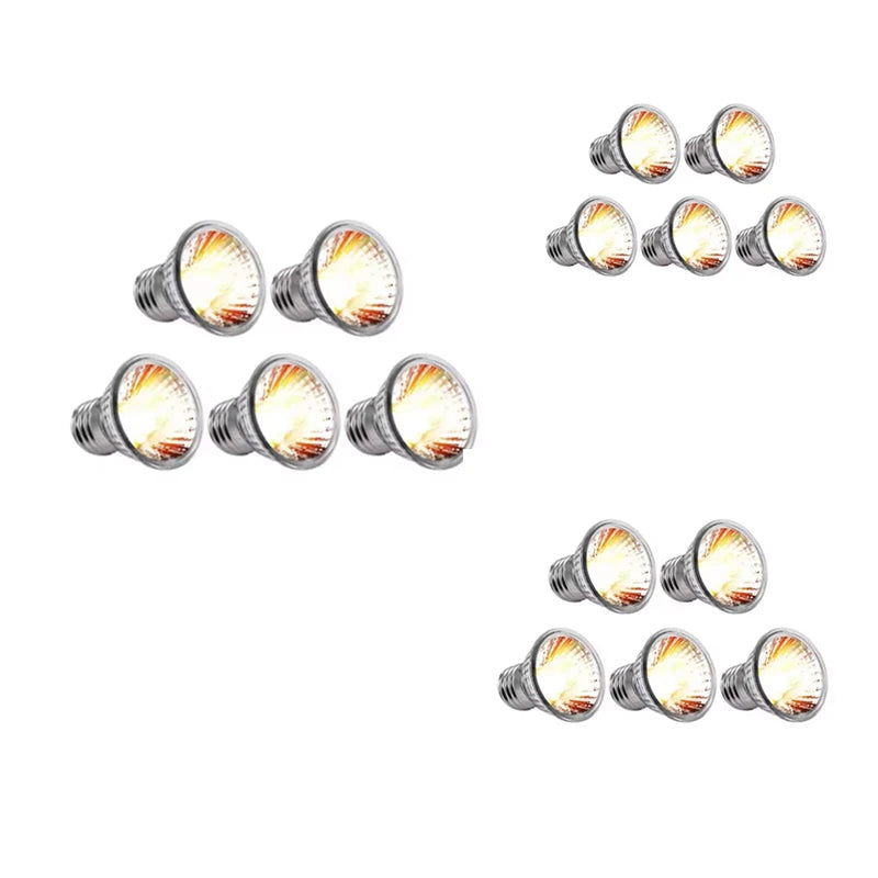 WISH 5PCS UVA+UVB Reptile Heating Light Bulb Snake Turtle Pet Full Spectrum Basking UV Light Bulbs Heating Light Oasis Select