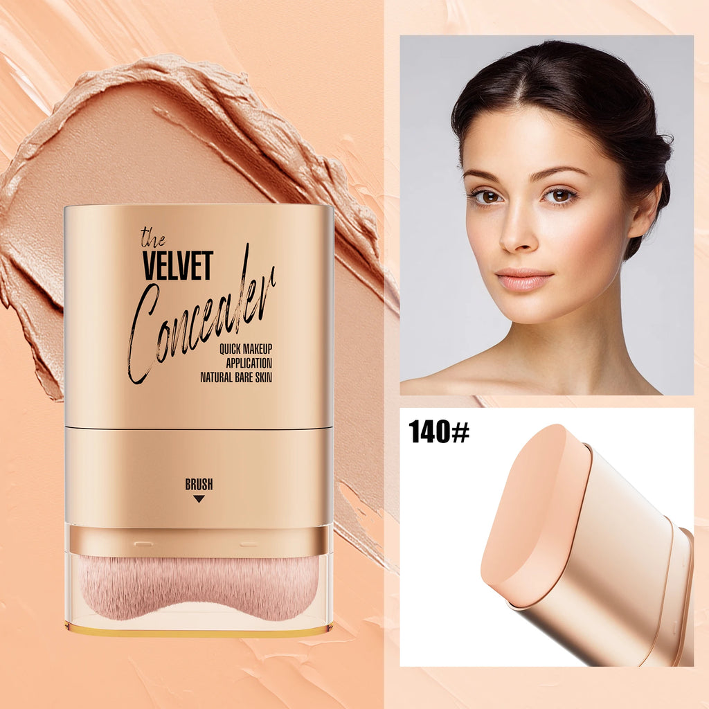 Hello Kiss 2-in-1 Waterproof Concealer Stick & Brush | 12g Concealer Stick Oasis Select 140