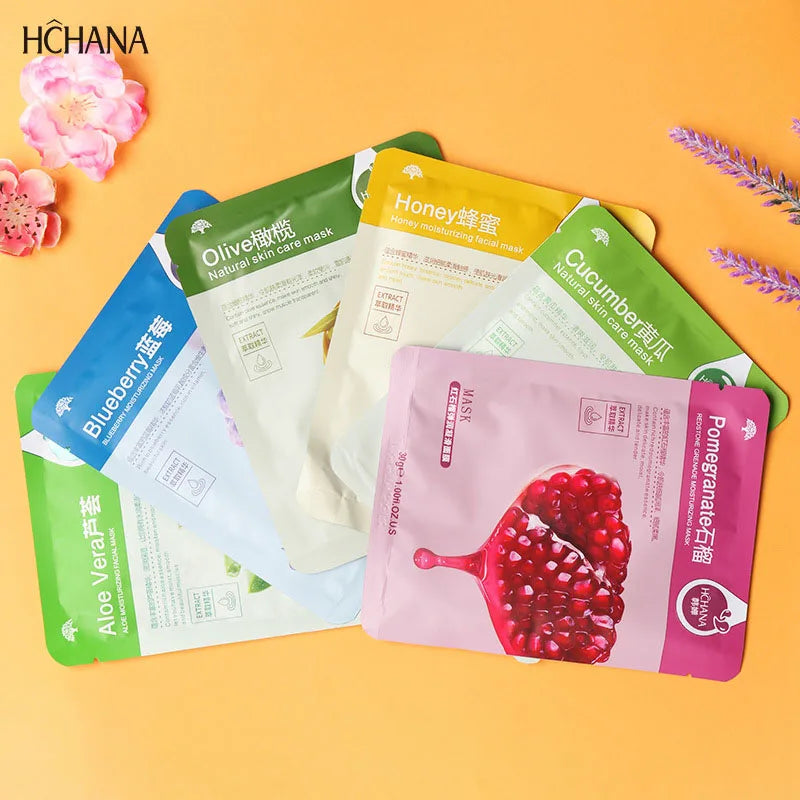 BIOAOUA 30-Pack Korean Fruit Face Masks – Hydrating & Firming Korean Sheet Mask Oasis Select