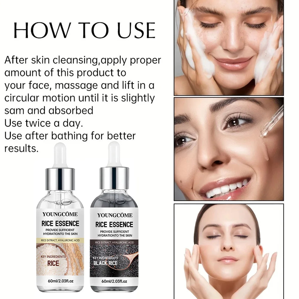 White & Black Rice Essence Serum Duo with Hyaluronic Acid
