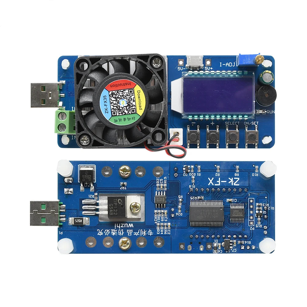 35W USB Battery Capacity Tester Electronic Load Current Voltage Power Tester Current Adjustable with Screen Display Protection Oasis Select Default Title