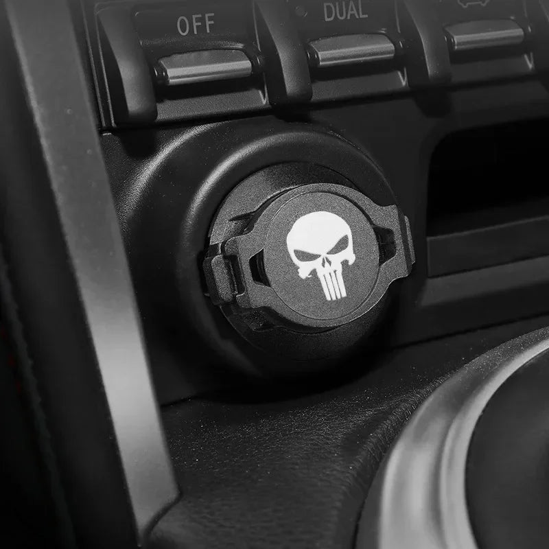 Start Stop Button Cover Engine Ignition Push Button Ring Styling Accessories Ignition Switch Protective Cover For All Cars Moto Oasis Select Skull-Ugin
