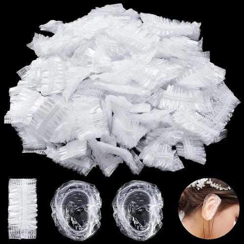 100-Pack Disposable Waterproof Ear Covers – Hair Dye & Salon Salon Ear Protectors Oasis Select