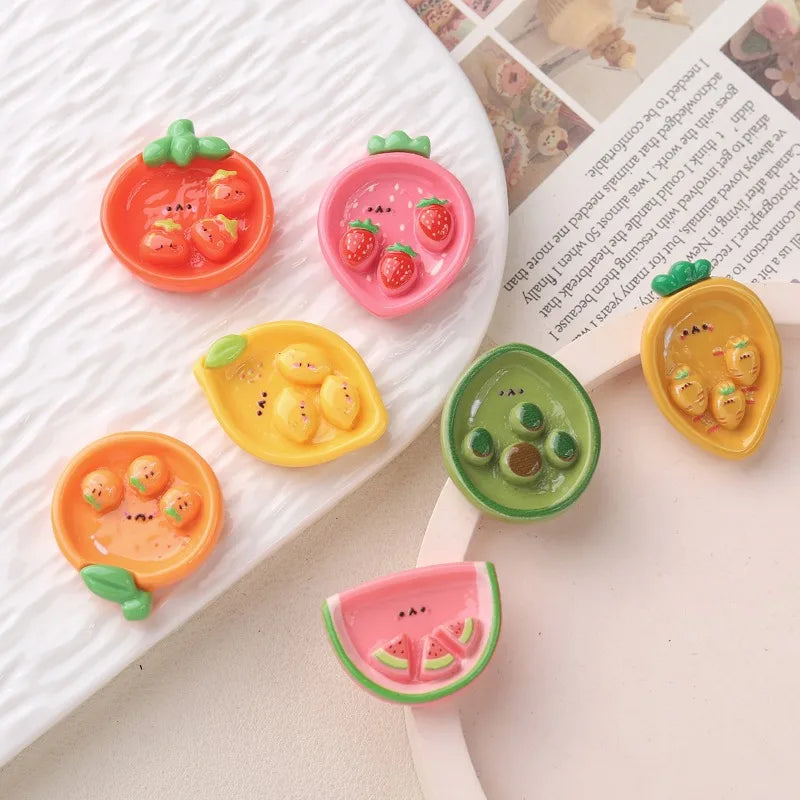 Small Cartoon Fruit Decor Plate Practical Refrigerator Magnet Adorable Accessory for Kitchen and Office Decoration Oasis Select