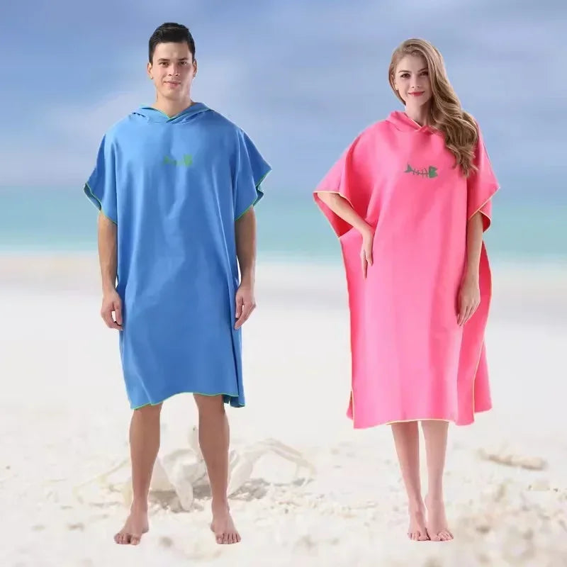 Quick-drying Changing Robe Quick Dry Bathrobe Hooded Absorbent Bath Towel Swimming & Fitness Super Absorbent Bathrobe Oasis Select