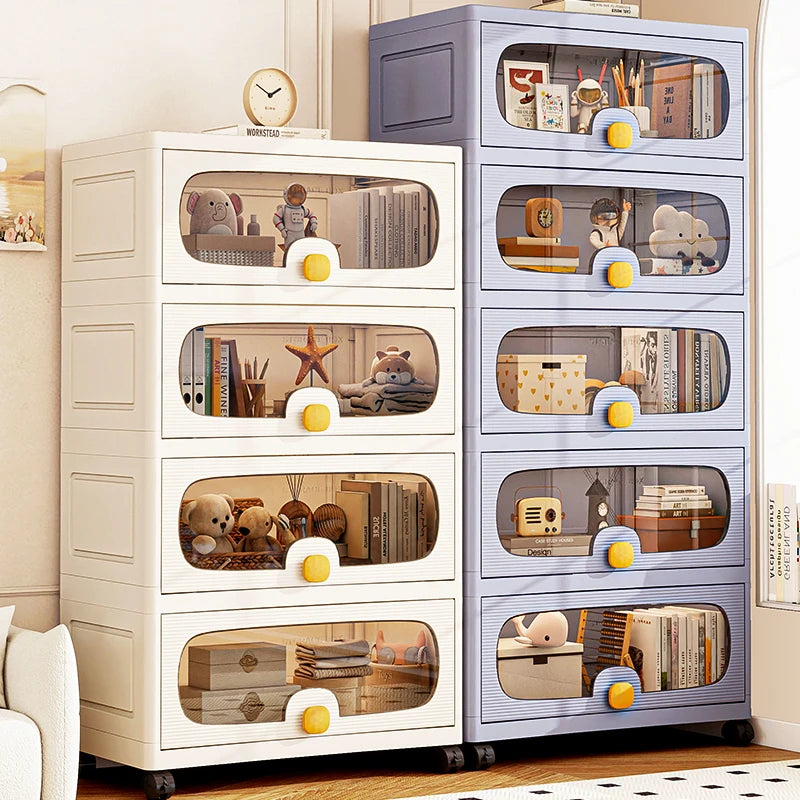 6 Layers Large-Capacity Flip-Top Cabinet with wheel can Movable Easy Assemblyfor Kitchen/Bathroom/Living Room/Bedroom Oasis Select