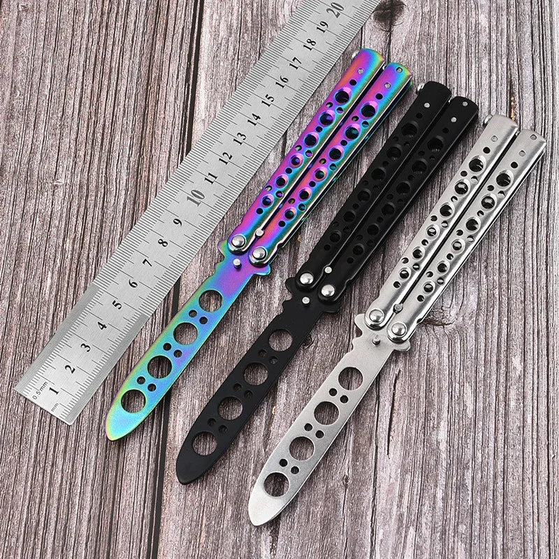 SLADE Butterfly Knife Trainer – Safe Stainless Steel Practice Tool Butterfly Knife Trainer Oasis Select