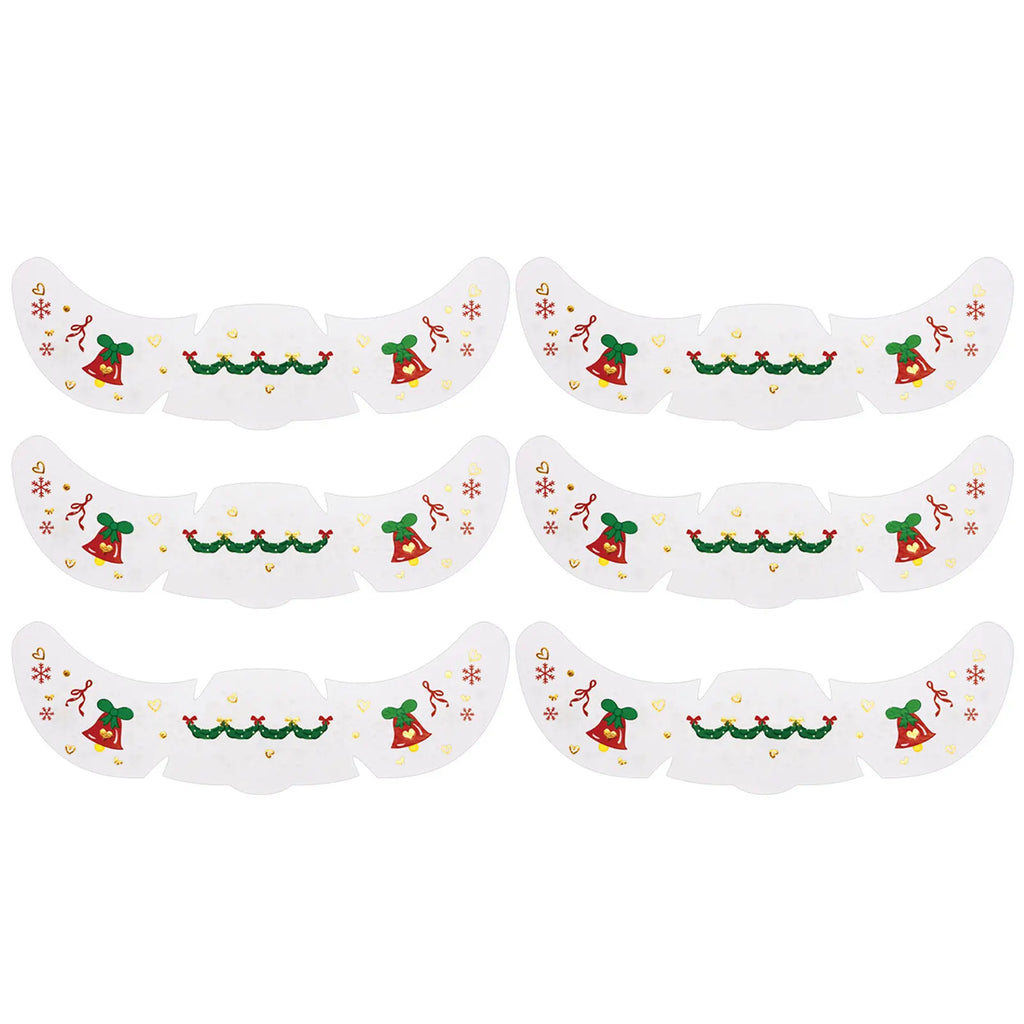 6-Pack Christmas Glitter Freckle Temporary Face Tattoo Stickers