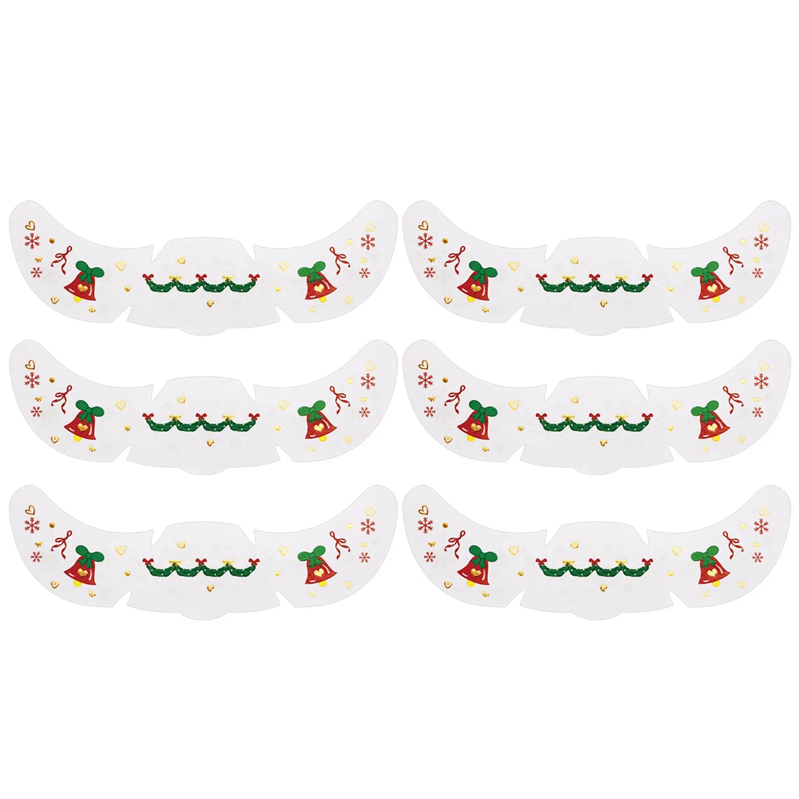 6-Pack Christmas Glitter Freckle Temporary Face Tattoo Stickers