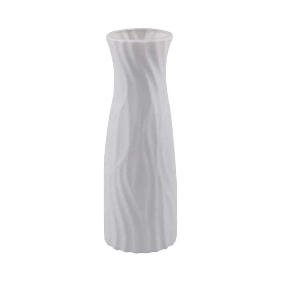 Nordic Plastic Flower Vase | Ceramic-Look Home Décor