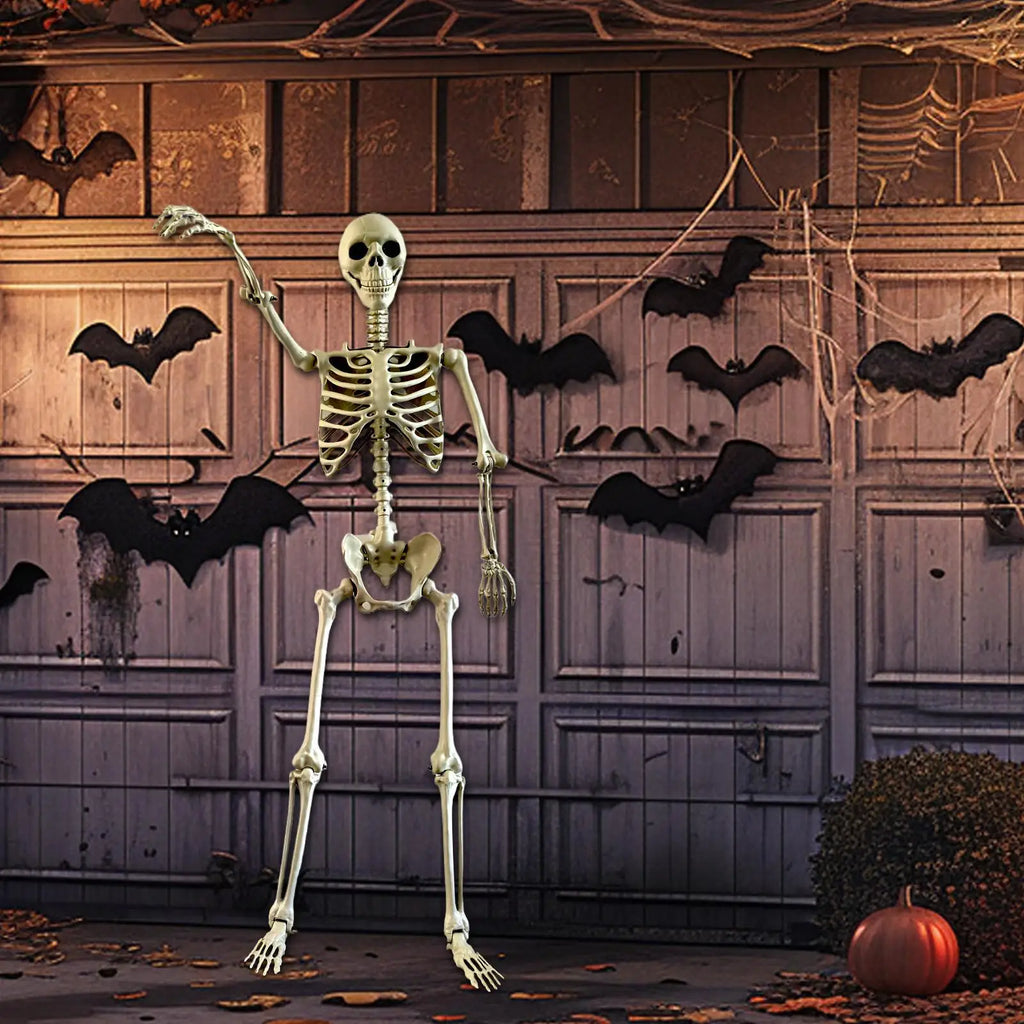 Halloween Skeleton Realistic Posable Skeleton with Movable Joints Halloween Decoration Prop Spooky Photo Props Party Supplies Oasis Select