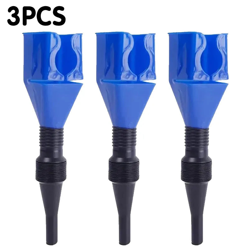 1/4/8pcs Plastic Car Motorcycle Gasoline Engine Oil Funnel Filter Delivery Tool Oil Change Funnel Accessories Automotive Parts Oasis Select 3 pcs