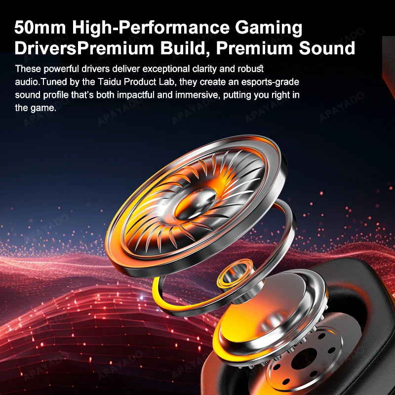 TAIDU THS326 Armor Gaming Headset 4 Mode 2.4G BT5.4 Wired 7.1 Surround Sound 50mm Driver 1000mAh Battery ENC Mic RGB Light Oasis Select
