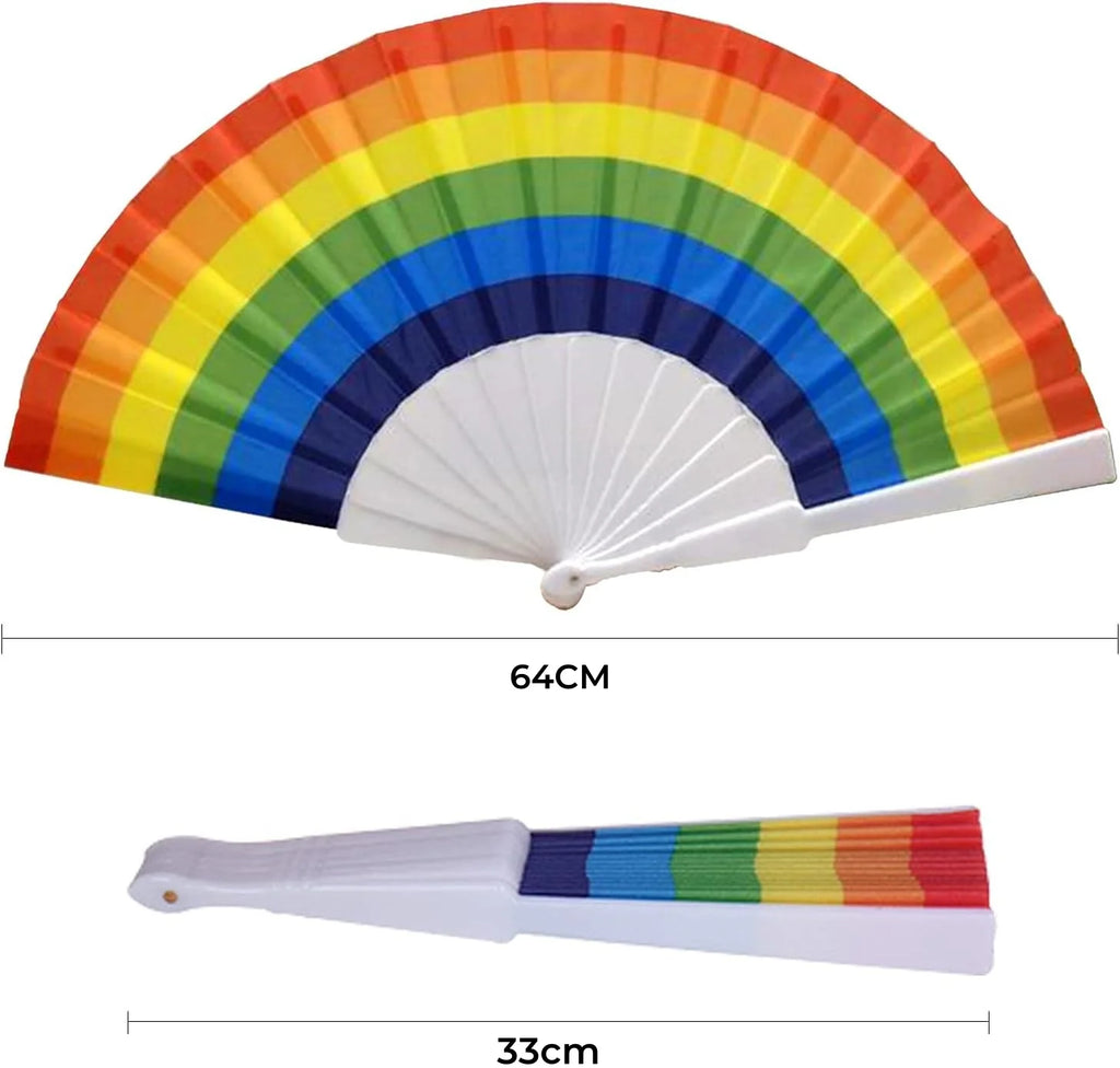 Rainbows Folding Fan Colourful Fan LGBTs Gay Pride Party Summer Cooling Fan Music Festival Women Men Props Lightweight Oasis Select