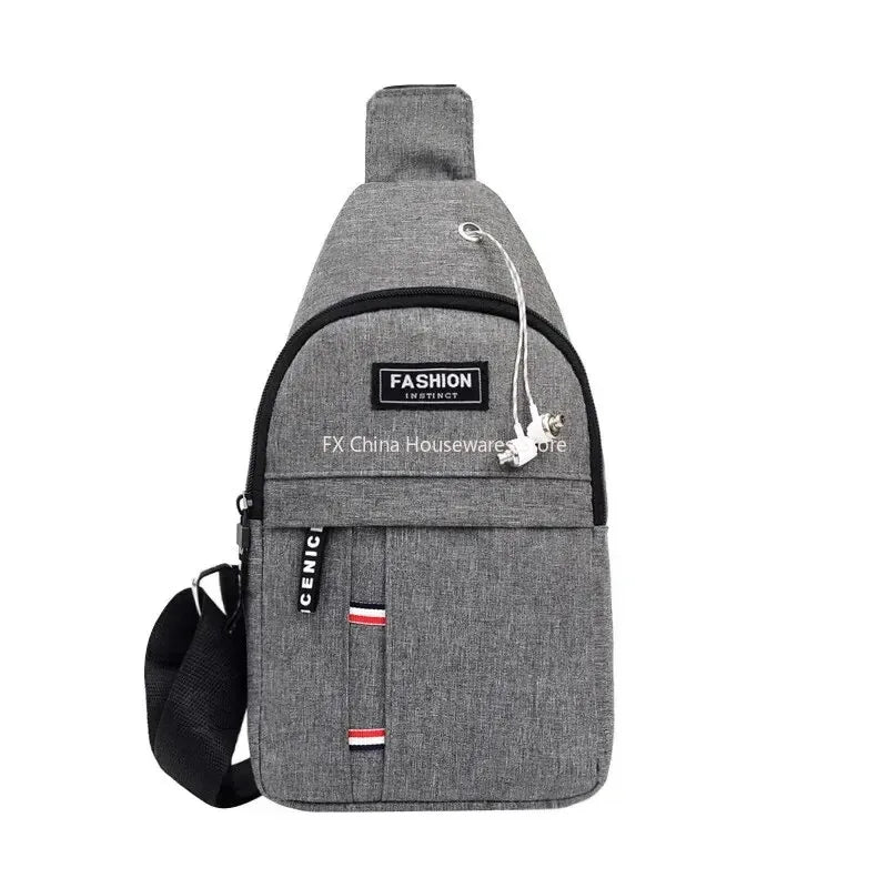 Men's Waterproof Chest Bag, Adjustable Shoulder Strap, Large Capacity, Outdoor Sports, Casual Fashion，water-resistant Fabric Oasis Select