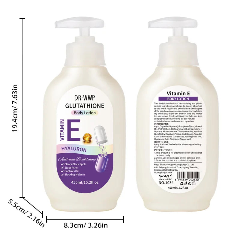 AHA Fruit Acid Body Lotion 450ml – Whitening & Moisturizing Body Moisturizing Lotion Oasis Select 450ml-Vitamin E
