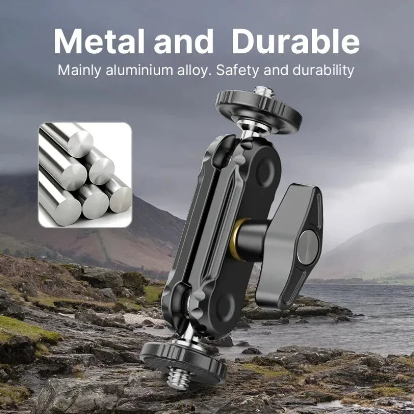 Magic Arm Universal Adjustment Double Ballhead 1/4 Interface Fill Light Bracket Live Photo Strange Hand Photography Accessories Oasis Select