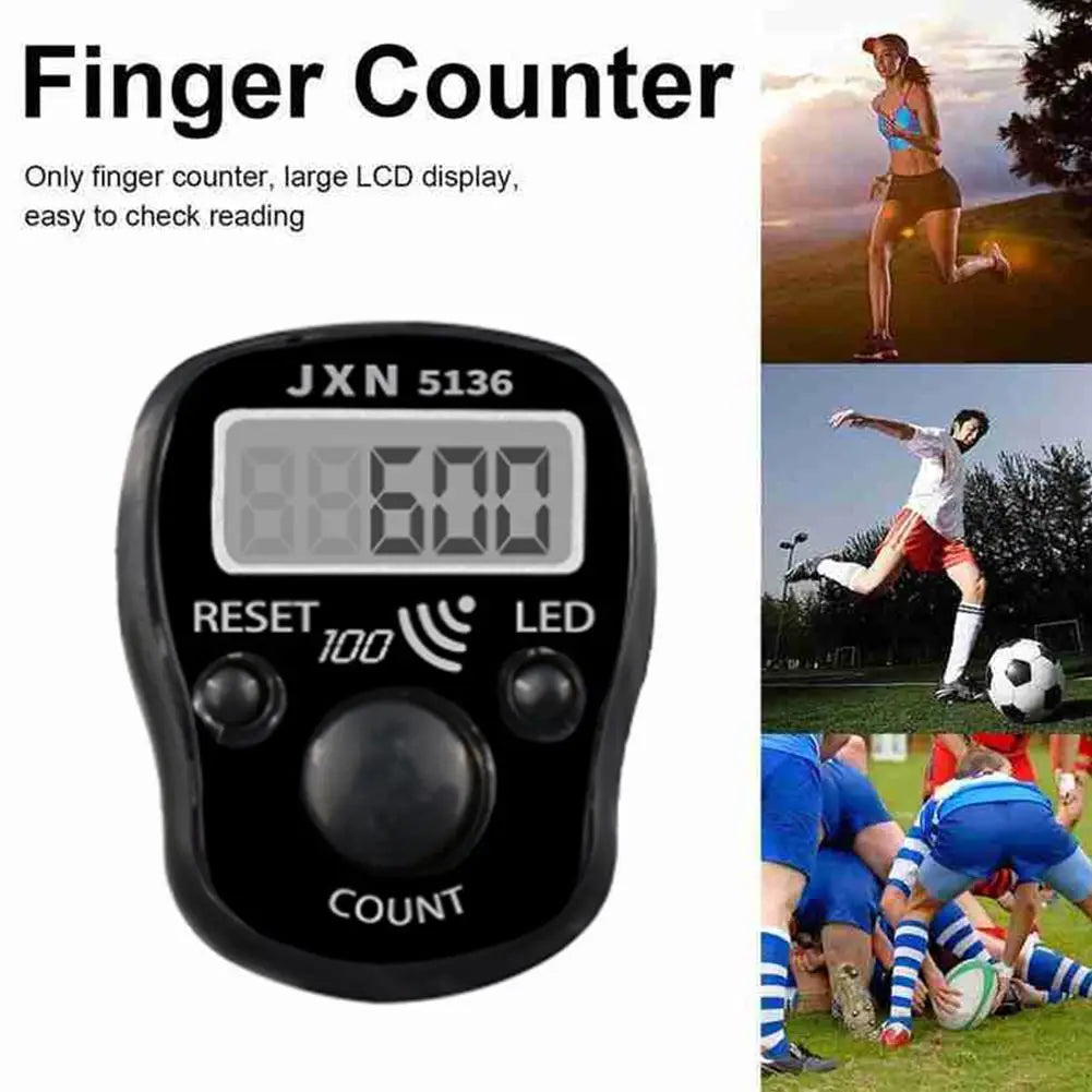 Mini Point Marker and Row Finger Meter LCD Digit Tally Counter Finger Digital Bead Timer Hand Tally Counter Clicker Oasis Select