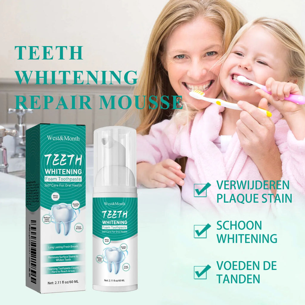 Whitening Foam Toothpaste Mousse – Plaque & Stain Removal
