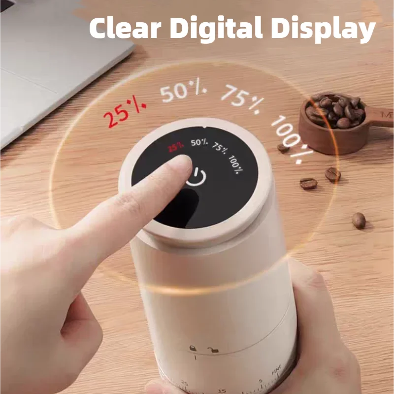 Electric Burr Coffee Grinder – 38 Levels, Rechargeable & Ceramic
