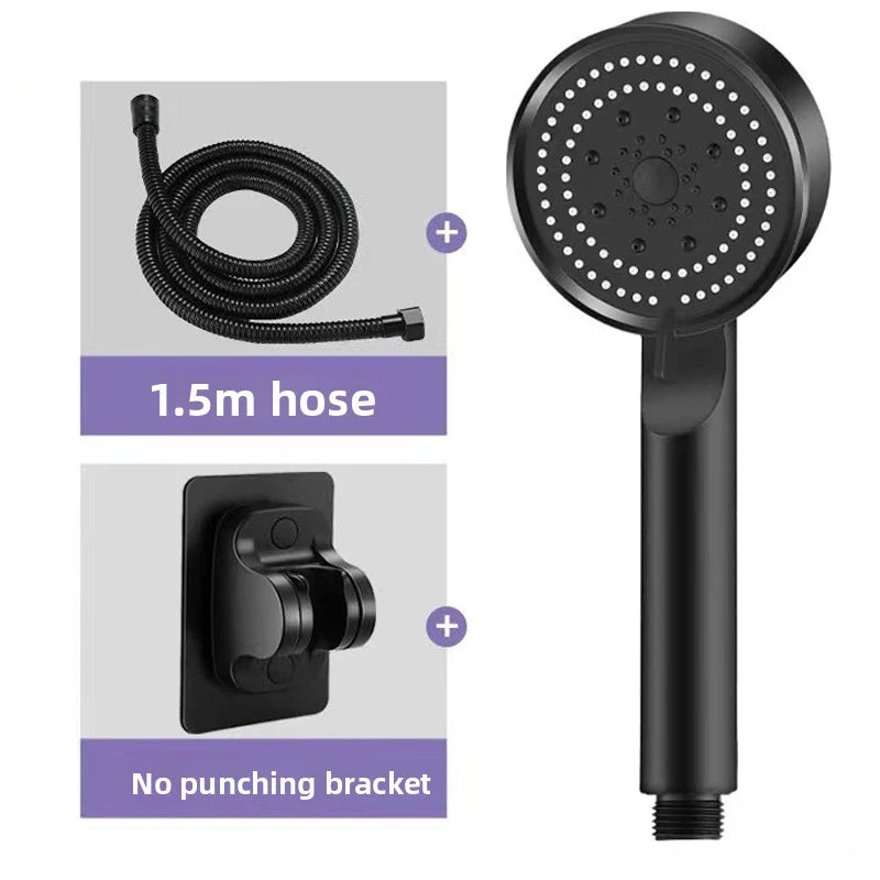 Handheld Spray Shower 5 Modes Booster Shower Head Household Adjustable High Pressure Water Massage Bathroom Supplies Oasis Select A set 1.5M