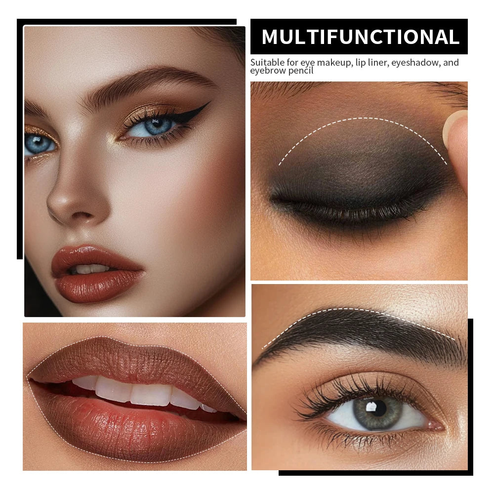 Lakerain Long-lasting Gel Eyeliner Soft Waterproof And Sweat-proof Matte Black Silver Brown Eye Liner Pen Makeup Cosmetic Oasis Select