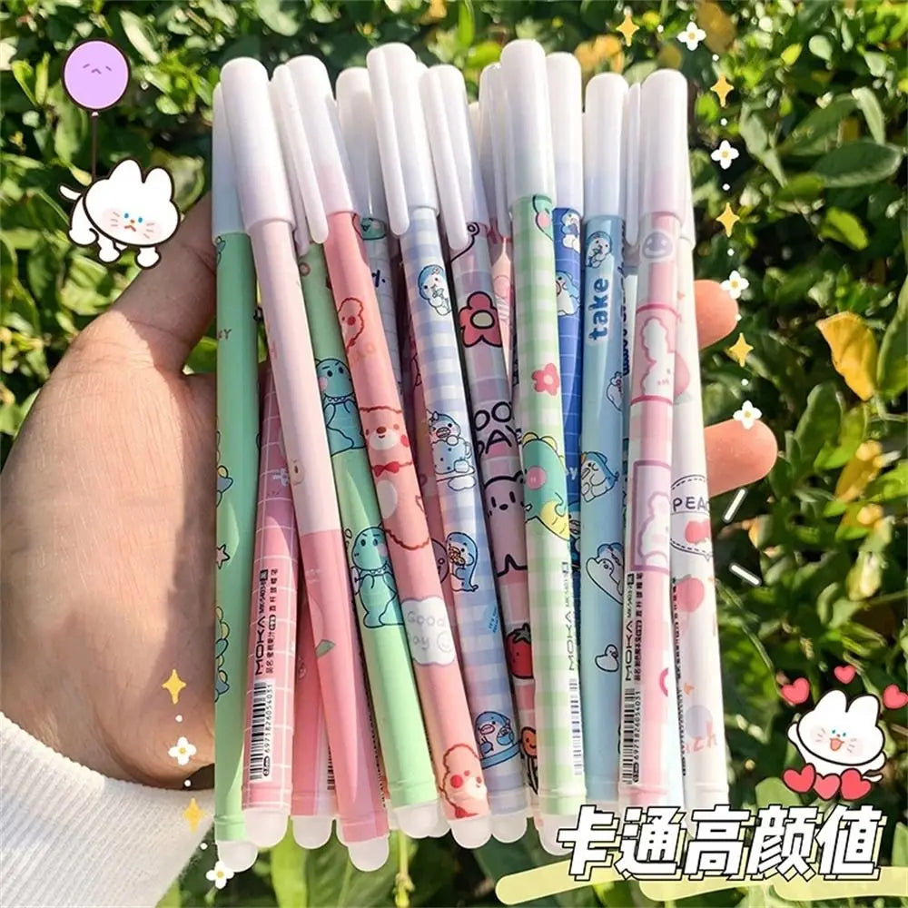 1Pcs Kawaii Game Cartoons Neutral Erasable Pen 0.5mm Blue Gel Pens Washable Handle School Office Supplies Kids Stationery Oasis Select