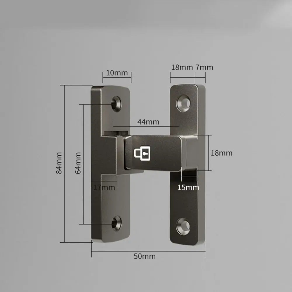 Luminous Door Buckle Zinc Alloy Non Perforated Anti-theft Door Latch 90°/180° Sliding Door Lock Positioning Latch Door Hardware Oasis Select Style 2