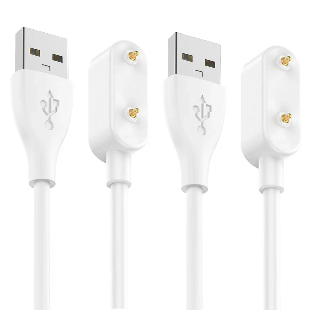 2-Pack USB Charger for Huawei Band 10/9/8/7/6 & Watch Fit Smartwatch Charger Oasis Select WHITE