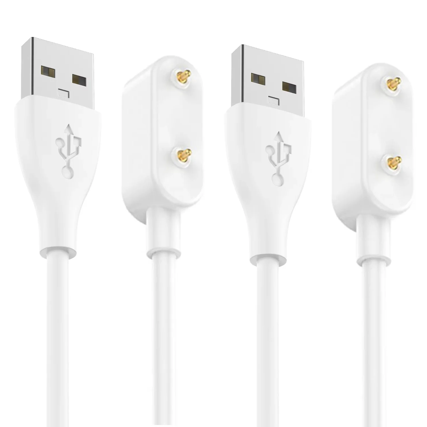 2-Pack USB Charger for Huawei Band 10/9/8/7/6 & Watch Fit Smartwatch Charger Oasis Select WHITE