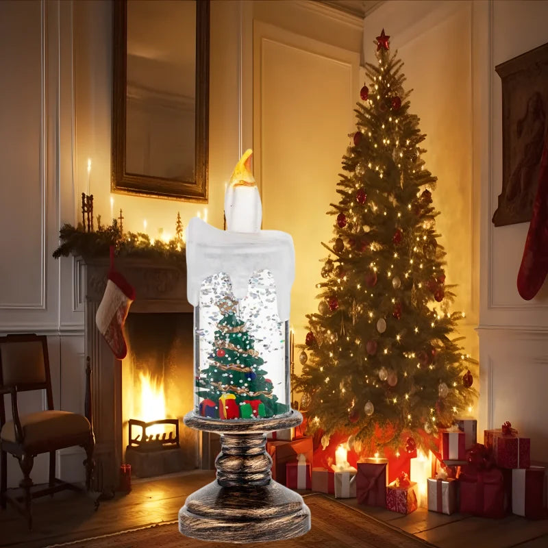 Christmas Candle Night Light Desktop Decoration - LED Luminous Ambient Ornament Gift for Home Scene Setup Oasis Select tree