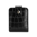 PU Lipstick Case Holder with Mirror Lipstick Holder Makeup Travel Cases Organizer Bag Mini Handheld Lipstick Pouch for Women Oasis Select Black