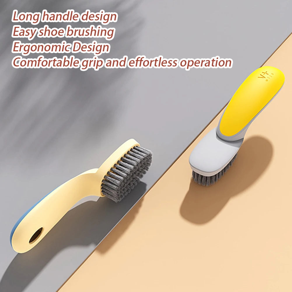 Long Handle Shoe & Laundry Cleaning Brush | Soft Bristle Scrubber