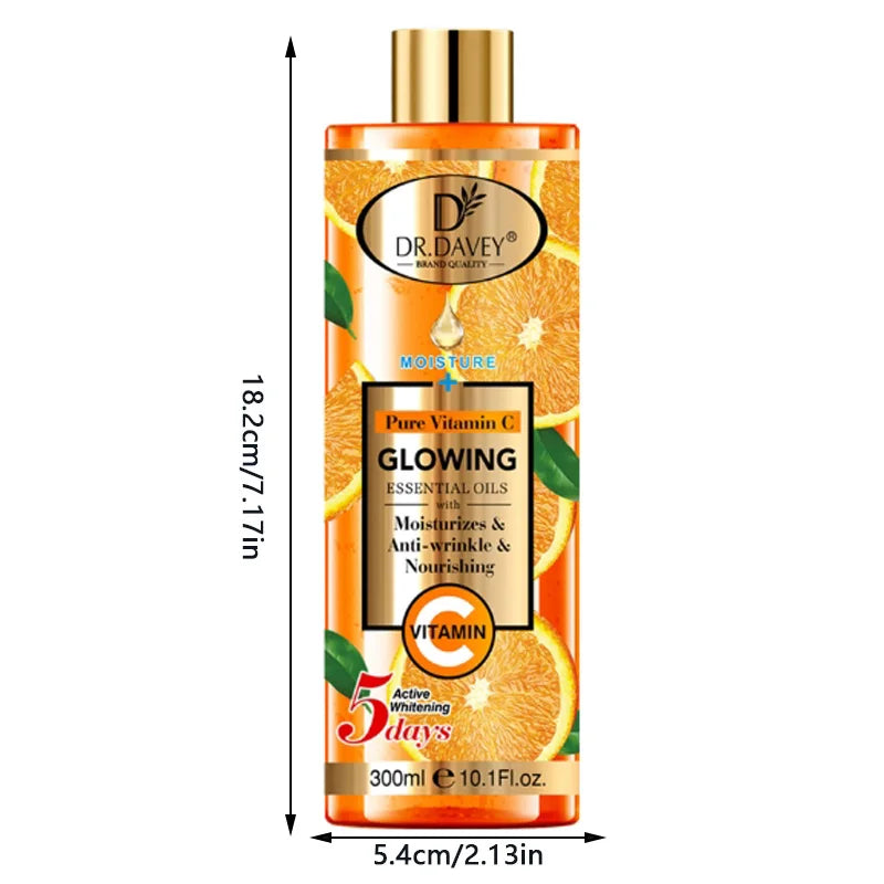 DR.DAVEY 300ml Vitamin C Body Oil – Moisturize & Brighten Skin