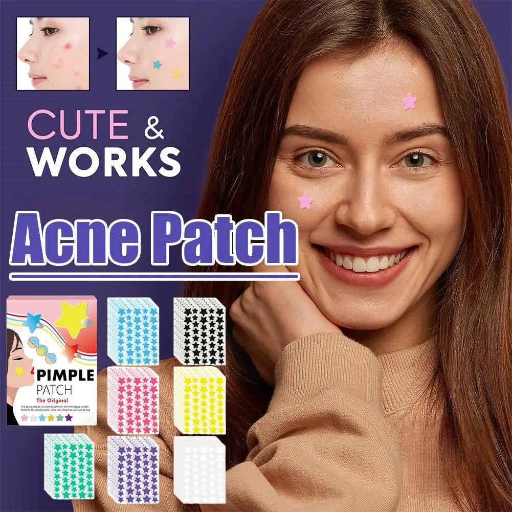 Colorful Stars Pimple Patches for Face, 560 Counts Cute Acne Blemishes Covering Stickers Invisible Acne Patch Zit Stickers Oasis Select