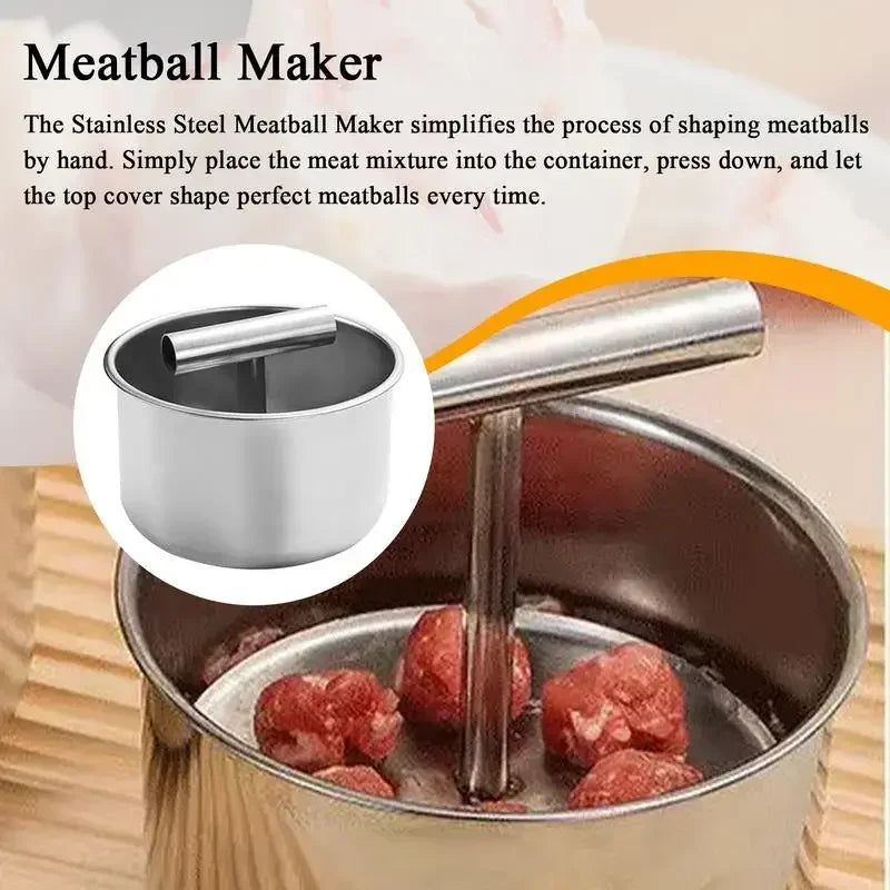 Stainless Steel Meatball Press Manual Kitchen Tool Multi Functional Meat Ball Maker Mold for Home Cooking Household Use Oasis Select