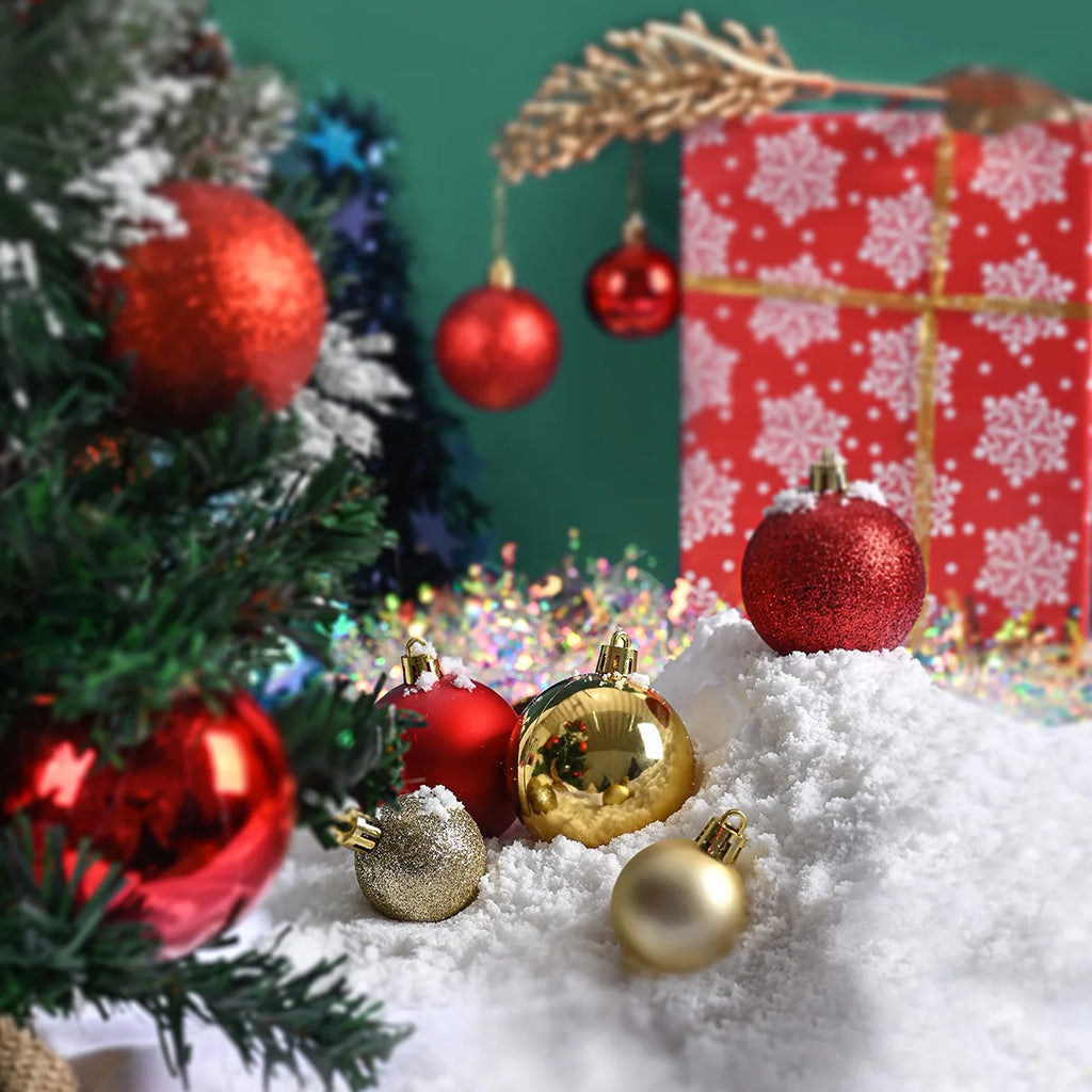 24pcs 3cm Christmas Balls Christmas Tree Ornaments Ball Xmas Hanging Tree Pendants Home Party Christmas Tree Decor New Year Gift Oasis Select