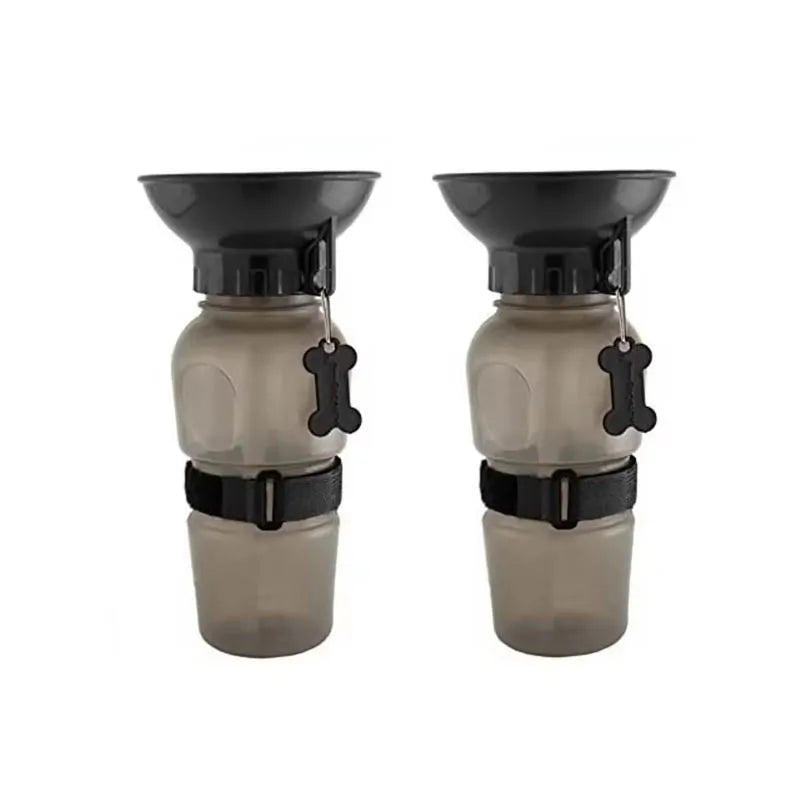 500ml Outdoor Squeeze Portable Pet Dog Water Bottle Large and Small Dog Travel Drinking Cup Supplies Suitable for Dogs and Cats Oasis Select gery-2pcs 500ml