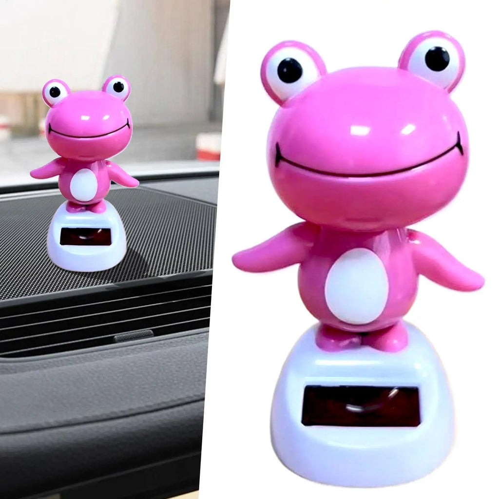 car Dashboard Accessories Frog Dashboard Center Console Ornament Solar Powered Auto Interior Decoration for Automobile Vehicle Oasis Select