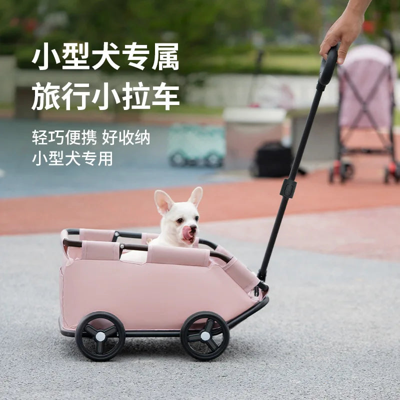 Small Pet Cart Dog Cat Teddy for Trips Pet Dog Cart Lightweight Folding Shopping Cart Dog Stroller Oasis Select
