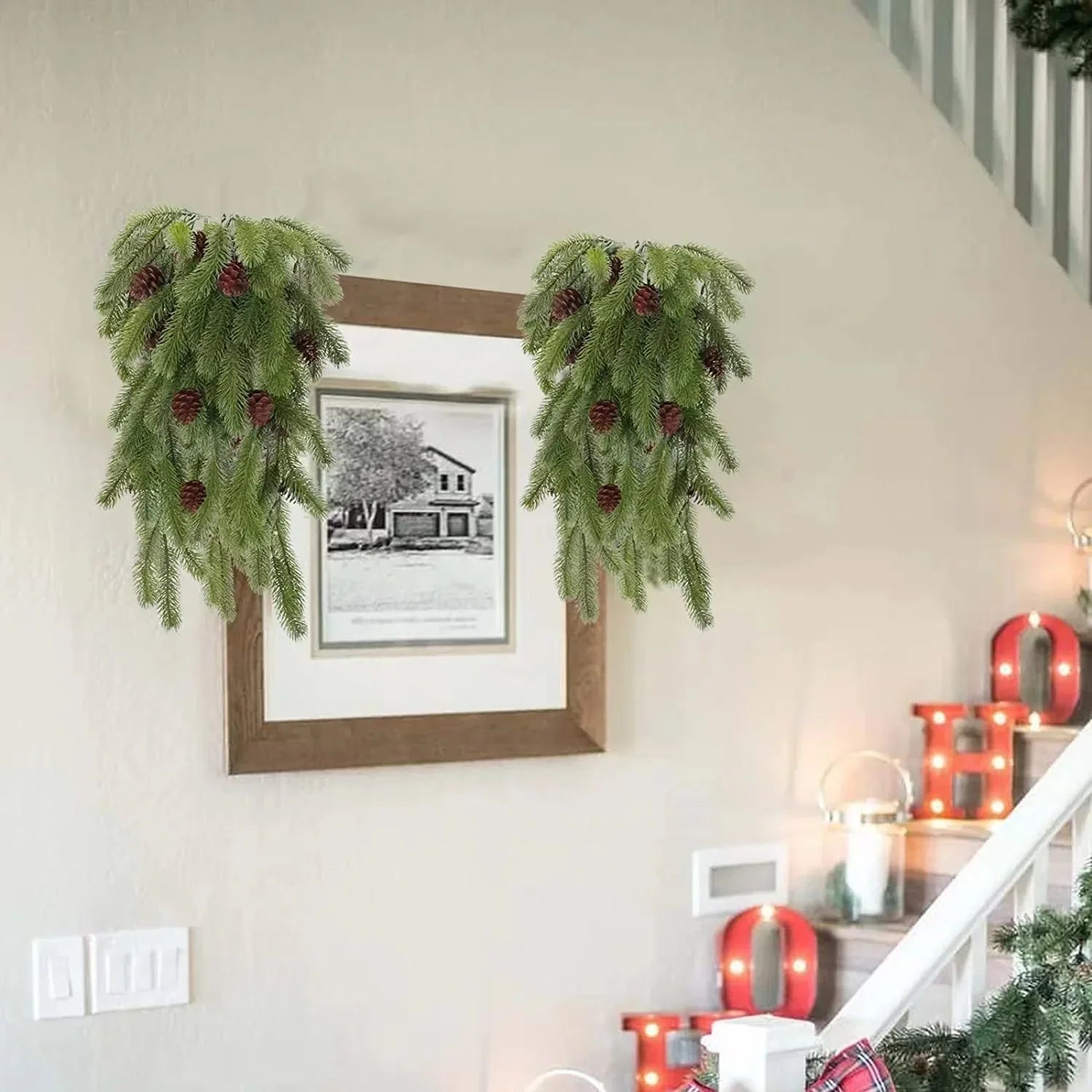78cm Artificial Pine Christmas Vine Wall Hanging Swag Decor