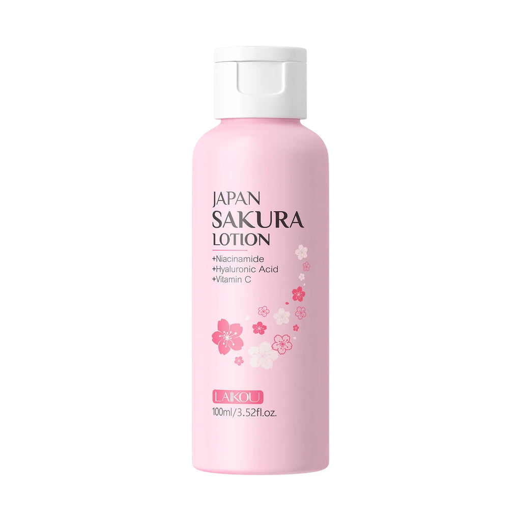 LAIKOU Sakura Face Lotion Moisturizing Essence Shrink Pores Repairing Improve Skin Elasticity 100ml Oasis Select 1pcs