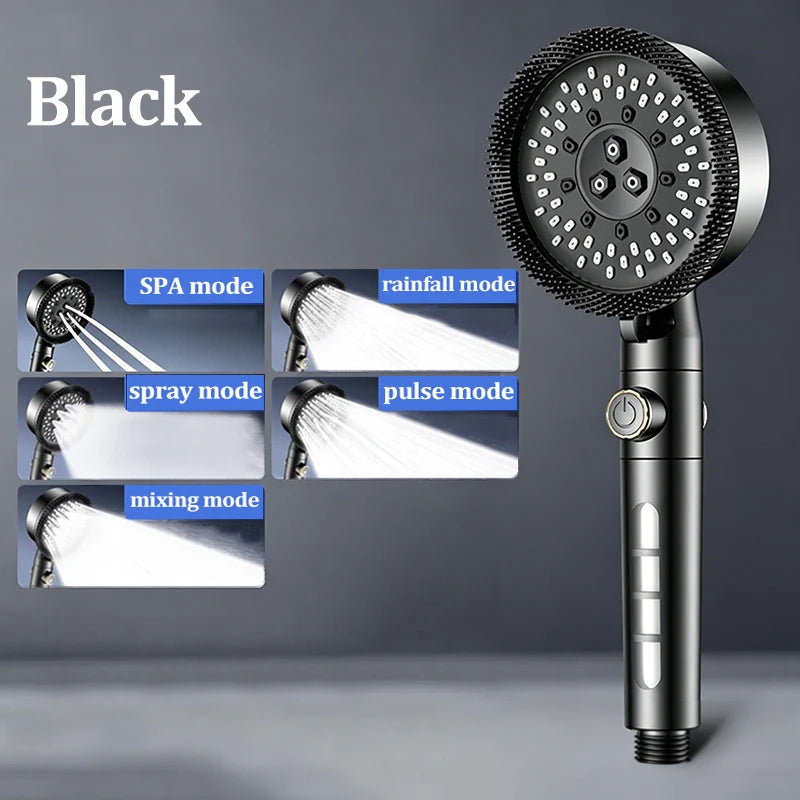 5-Mode High Pressure Handheld Shower Head with SPA Filter