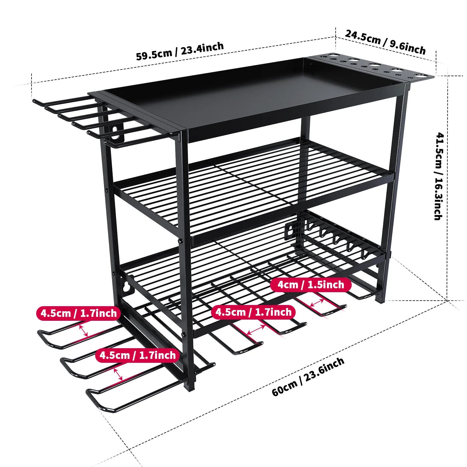 Wrought iron hand electric drill bracket, wall-mounted power tool rack, charging drill storage rack, tool storage rack Oasis Select Fourth floor