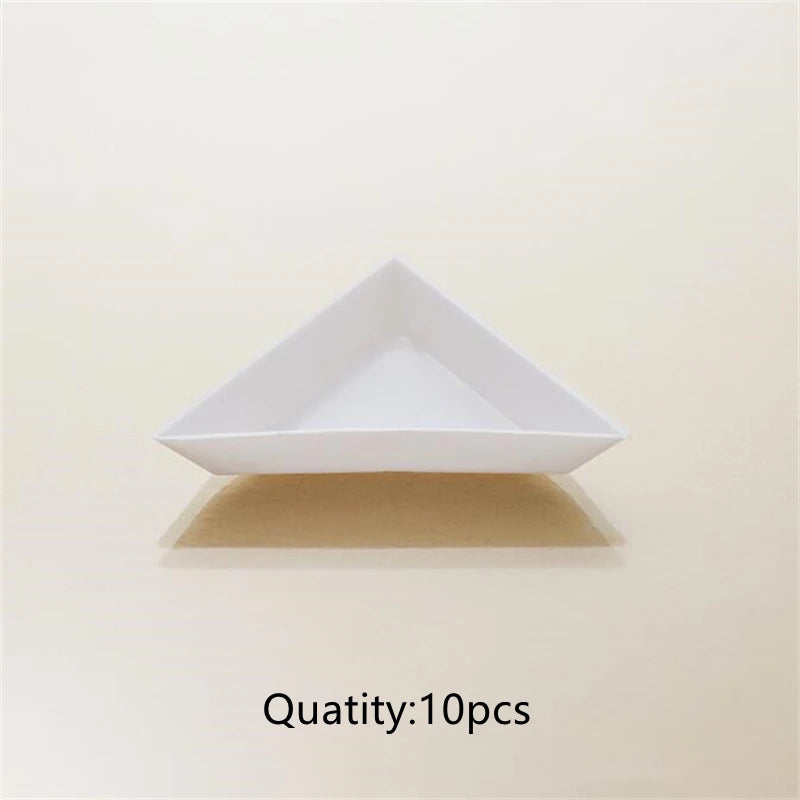 1/10Pcs Triangular Tray Boxes Tweezers for Rhinestone Diamond Stotrage Handmade Supplies Jewelry Display Organizer Accessories Oasis Select Triangle
