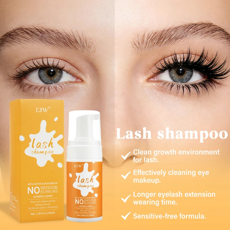 100ML Eyelash Extension Shampoo Foam/Eyelid Foaming Cleanser/Wash for Extensions & Natural Lashes/For Makeup Tools Home Use. Oasis Select